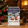 Compact Holiday Calendar 2027 Christmas Advent Countdown Calendar 100 Days Desktop Day Planner Paper Flip Desk for Home Office Decor Gift Kids