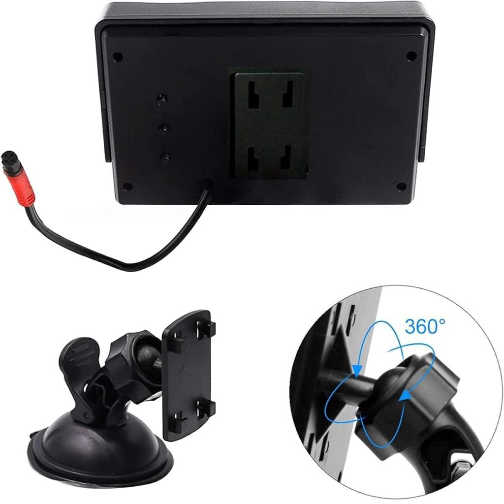 HUAJUN 4.3 inch monitor side camera monitor set side blind