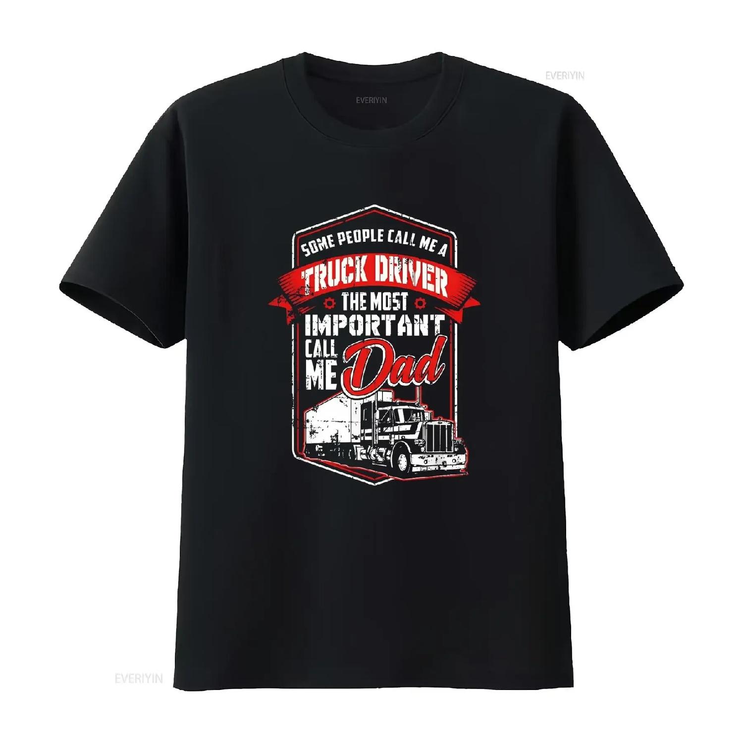 Funny Semi Truck Driver Design For Truckers and Dads T Shirt vintage Washed Breathable Stretched Comfortable Versatile graphic XXXXXL разноцветный