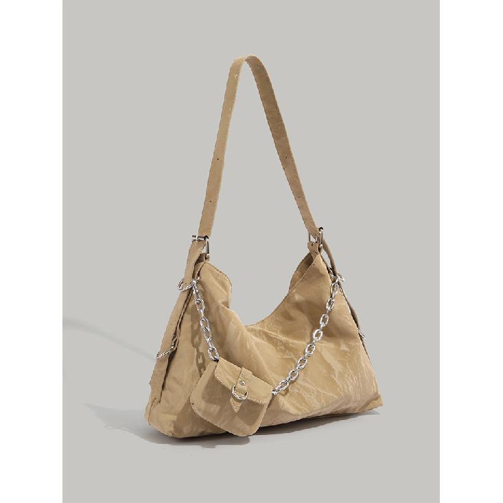 

Новая женская сумка 2024 года Сумка подмышку Wasteland Нишевая модная сумка-тоут Сумка на плечо для поездок Вместительная сумка через плечо Milk Tea Color