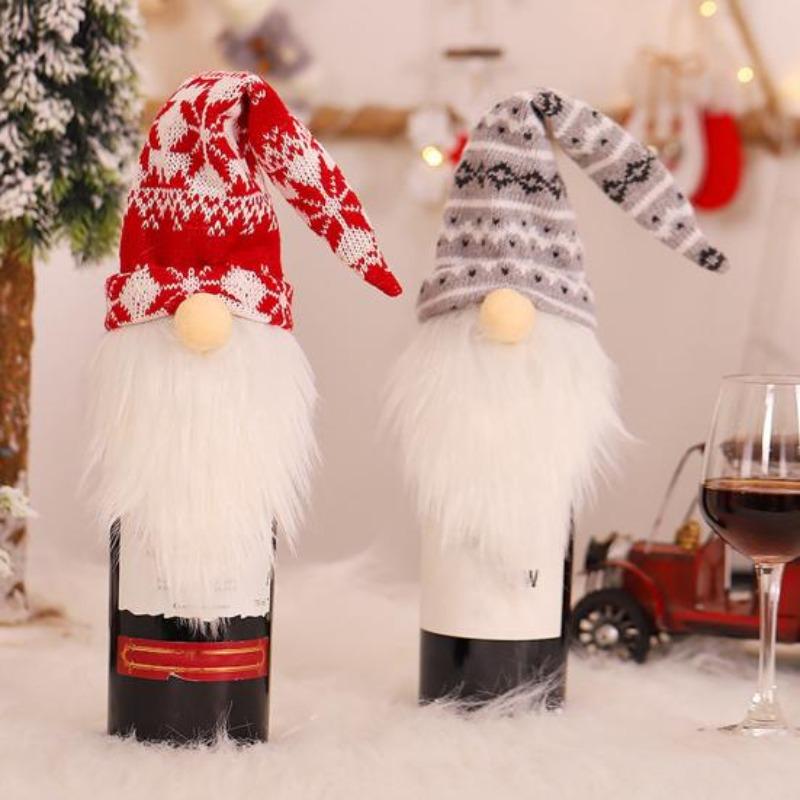 New Party Supplies New Year Decorations Table Setting Household Products Christmas Bottle Set Home Decoration Wine Bottle Cover