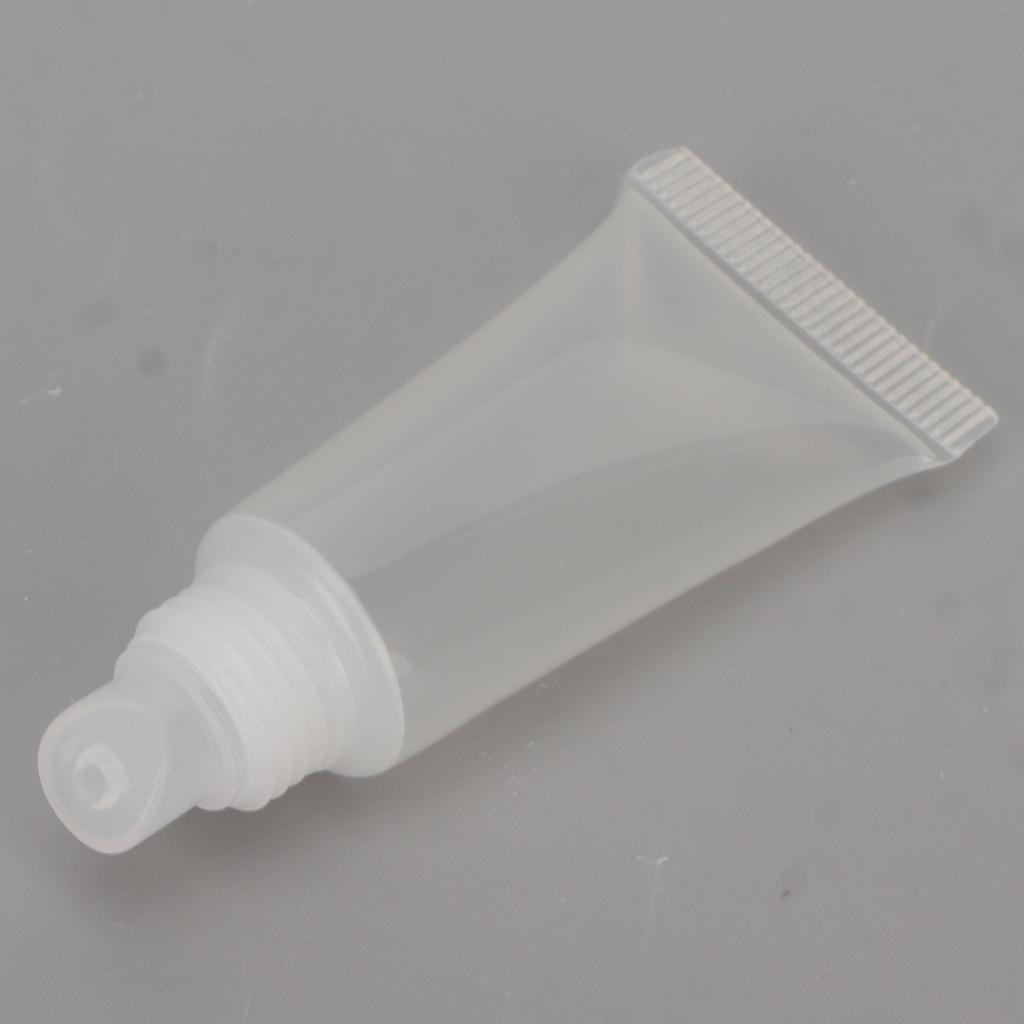 25pcs Lip Gloss Tube Refillable Clear Soft Mini Empty Cosmetic Container for Shampoo Body Lotion 5ml