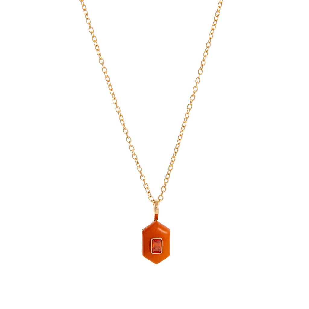 Eco-friendly Natural Stone Hexagonal Energy Necklace for Women