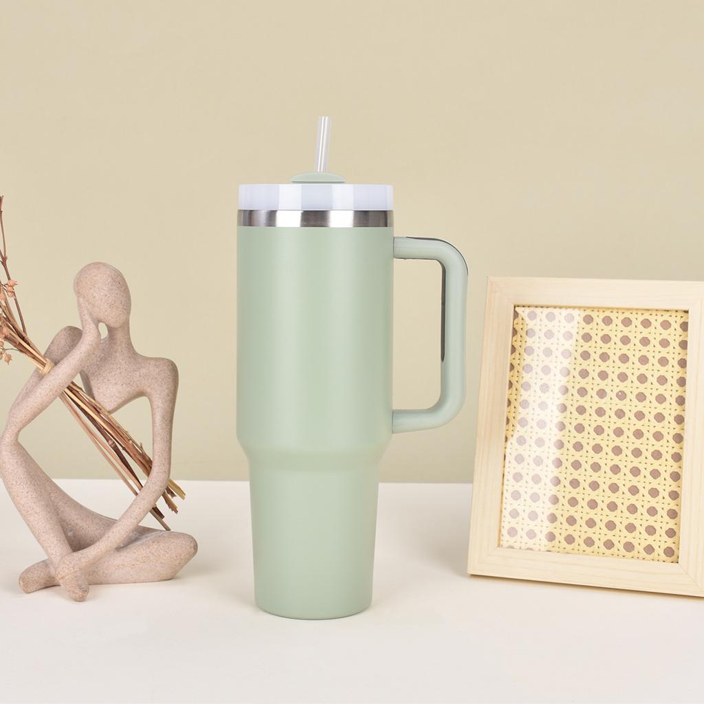 Handle Ice Bully Cup Large Capacity Stainless Steel Thermos Cup with Straw Accompanying Car Cup