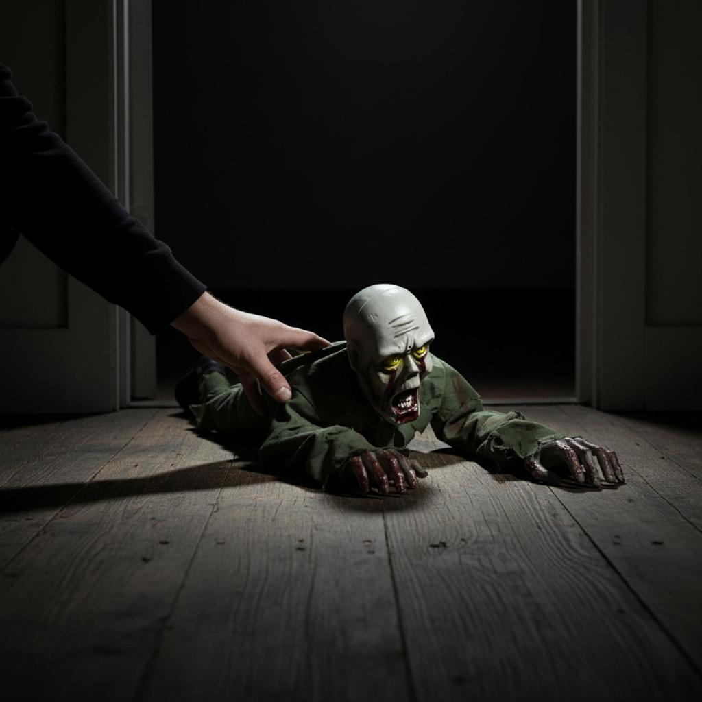 Hängende Zombie-Dekoration Blutige kriechende Figur Lebensecht für Bar