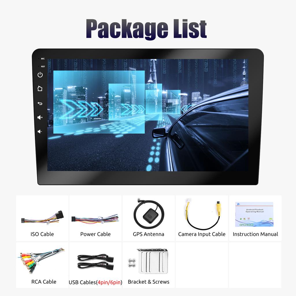 ESSGOO 9" Carplay Android Auto Car Radio AM 522~1629 kHz 2Din Android 4G 64G Universal Multimedia Player Autoradio Stereo GPS