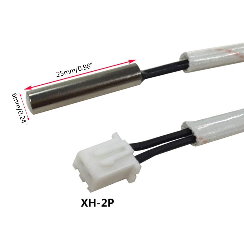 6x25mm Waterproof NTC 50K Thermistor Accuracy Temperature Sensor Wire Cable Probe For Ice Breaker, Bread Maker, Oven