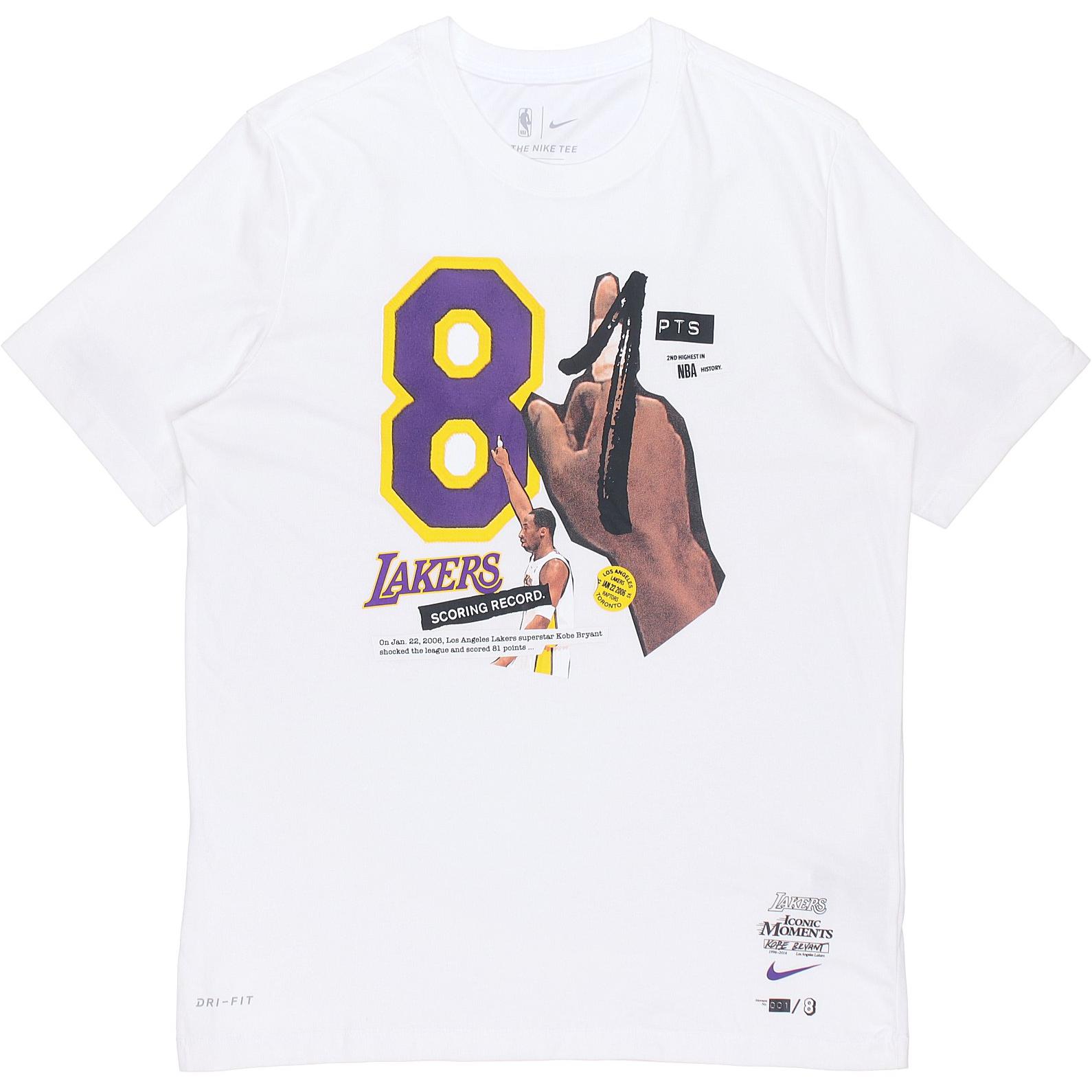 

Мужская быстросохнущая футболка с короткими рукавами Nike Kobe 81 Points, белая DA8233-100 S