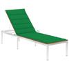 Day and Night - Day and Night Lounger with Cushion Solid Acacia Wood and Stainless Steel