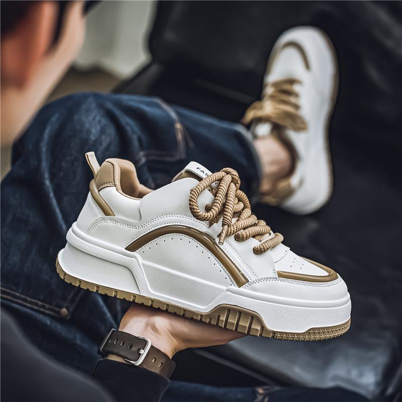 Men's shoes autumn original niche versatile casual board shoes student running sports thick sole heightening non-slip small white tide shoes