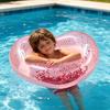 Love Heart Kids Swimming Ring with Handle Summer Baby Inflatable Swim Ring Thickened PVC Pool Float Tube Ring Toy
