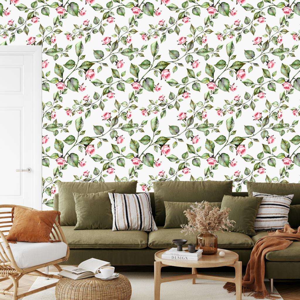 Classic Roses Wallpaper for Living Room and Bedroom 50x1000