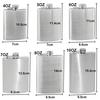 Portable 4 5 6 7 8 10 Oz Stainless Steel Hip Liquor Whiskey Alcohol Flask Cap