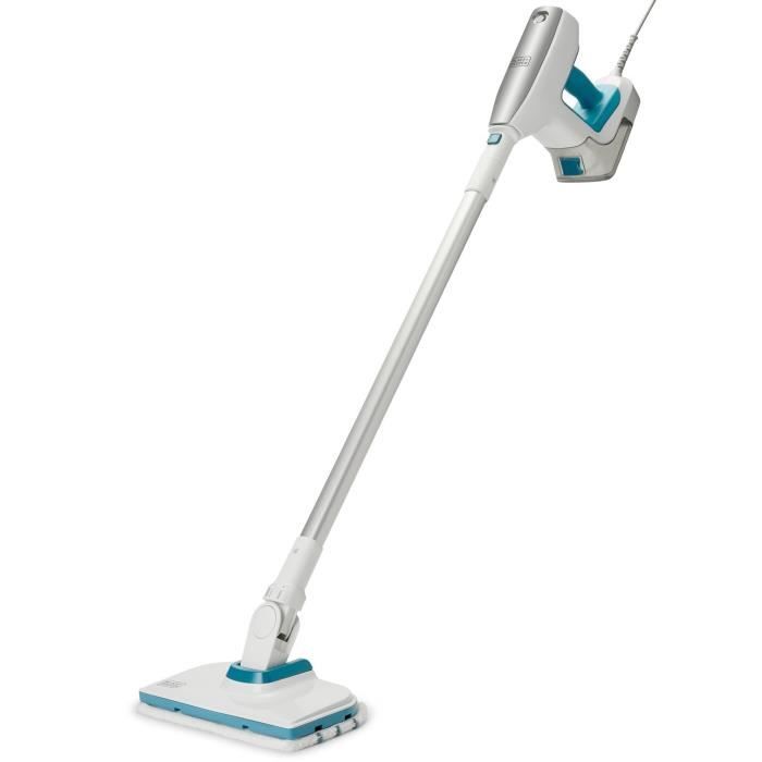 Multifunction Steam Mop - BLACK &; DECKER - BHSM15FX08-QS - 1500 W - 8 Accessories - White / Grey / Blue