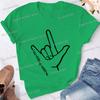 Love Needs No Words Graphic T Shirts Women Hand Sign Autism Awareness Shirt Language Tshirt Autism Support Funny Classic Tops