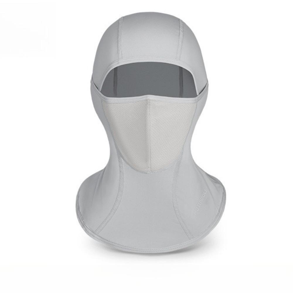 Summer Ice Silk Motorcycle Riding Head Cover Dustproof Full-Face Sun Protection Mask with Long Neck Coverage for Outdoor Use