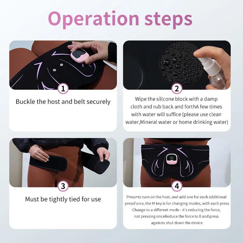 Electric EMS Hips Trainer Butt Muscle Stimulator USB Rechargable Buttocks Lifting Massage Toner Lose Weight Fitness Massager