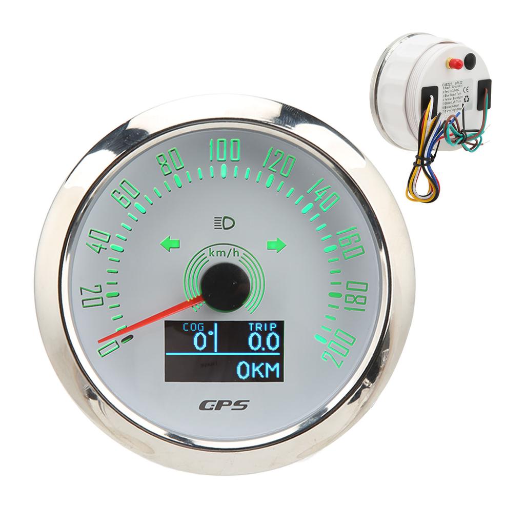 3 in 1 GPS Tachometer 200KMH 85mm 9?32V 7 Farben Hintergrundbeleuchtung Beschlagschutz Universal für Boot Auto Wohnmobil