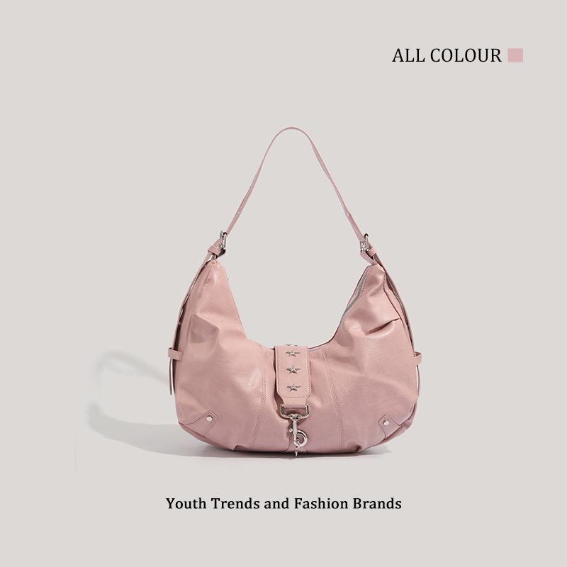 

Retro bag women s large-capacity tote bag commuter bag shoulder bag messenger bag розовый