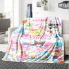 Customizable Sanrio1 Throw Blanket – Personalized Name, All-Season Cozy Snug Blanket, Machine Washable, Personalized Blanket