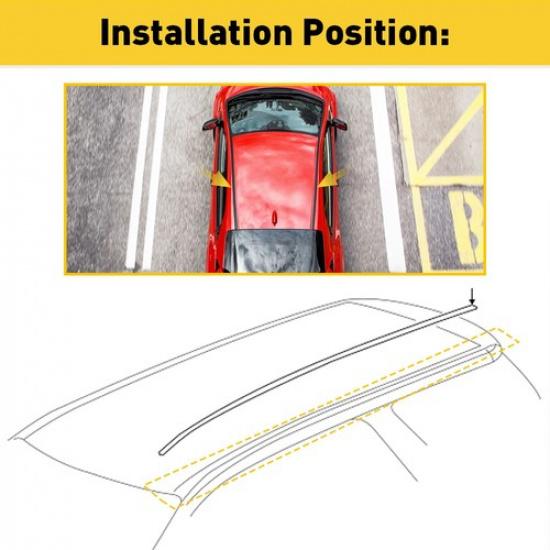 A Pair Black Roof Trim Kit Molding LH&RH For 2012-2015 Honda Civic Sedan 4-Door