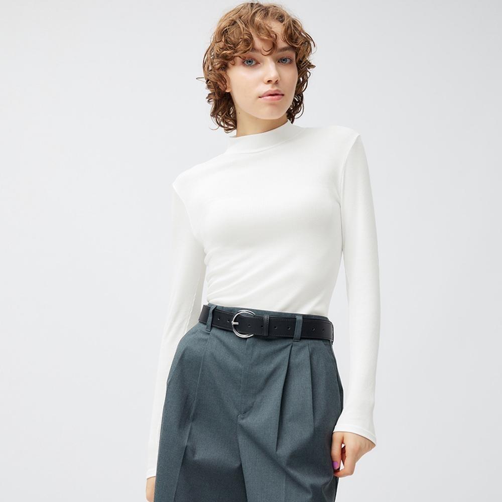 

Футболка с воротником-стойкой и длинным рукавом Gu Style Heat Rib + E
