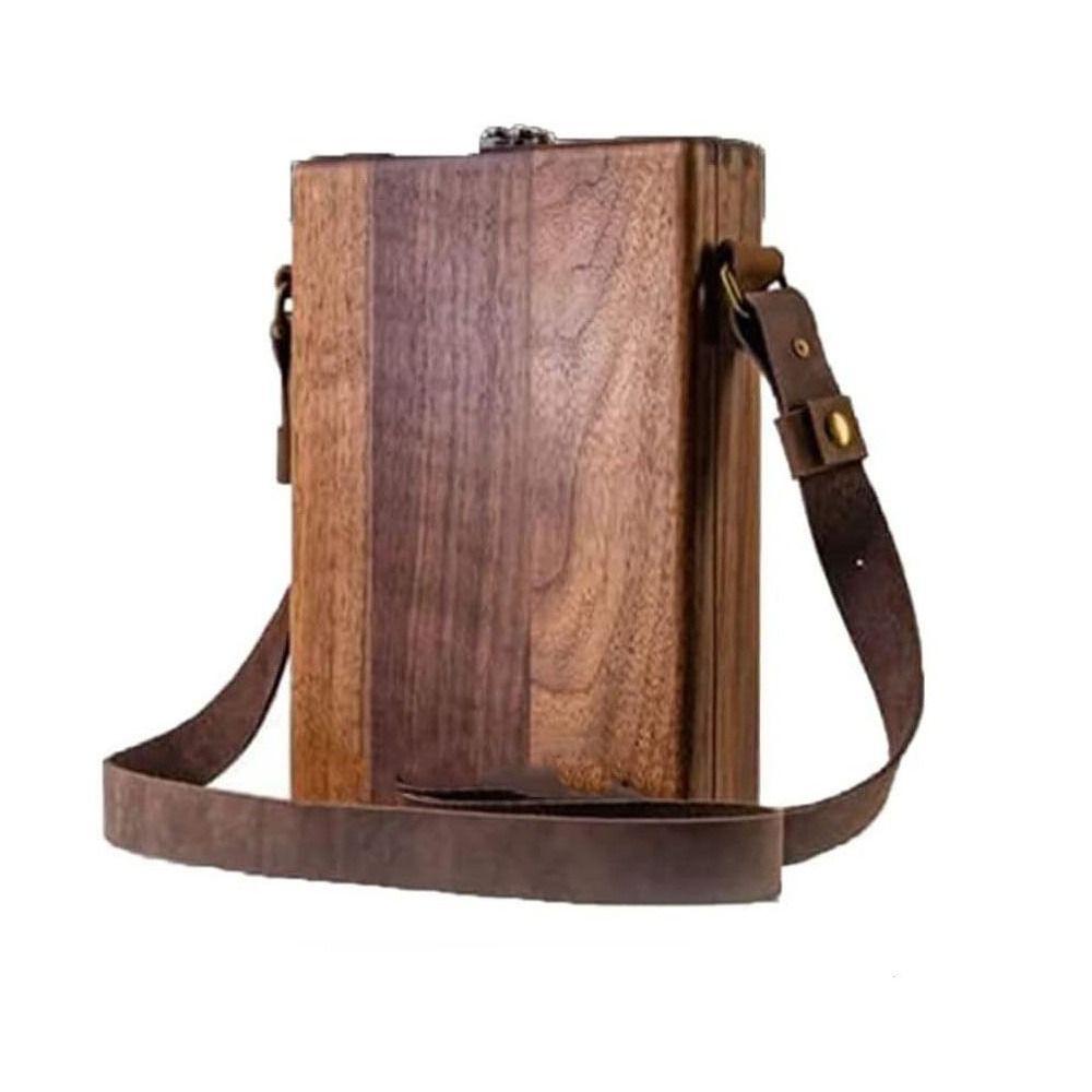 

Деревянная сумка для инструментов художника Ручная работа Сумка почтальона Ящик для эскизов Сумка мессенджер для писателей Деревянный ящик На открытом воздухе коричневый