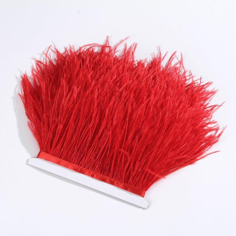 Ostrich Feather Trim 8-10cm 10-15cm 10Meters Fringe White for Clothes Ribbon Skirt Plumas Plume Decoration Wedding Party
