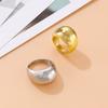 16mm Trendy Simple Chunky Rings for Women Stainless Steel Gold Color Charm Thick Large Ring for Women