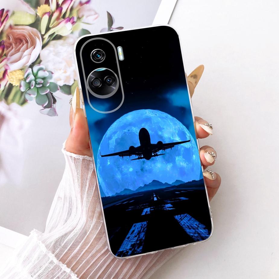 For Honor 90 Lite Case CRT-NX1 Stylish Bow Flowers Painted Cover Soft Slim Phone Case For Honor 90 Pro Honor90 Lite 90Pro Fundas