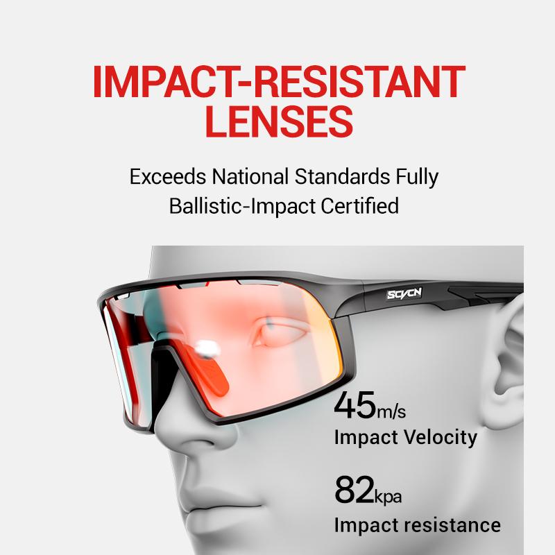 SCVCN Photochromic Cycling Sunglasses for Men Outdoor Y2k Bike Glasses Fishing Glasses Hiking Eyewear Bicycle Goggles UV400
