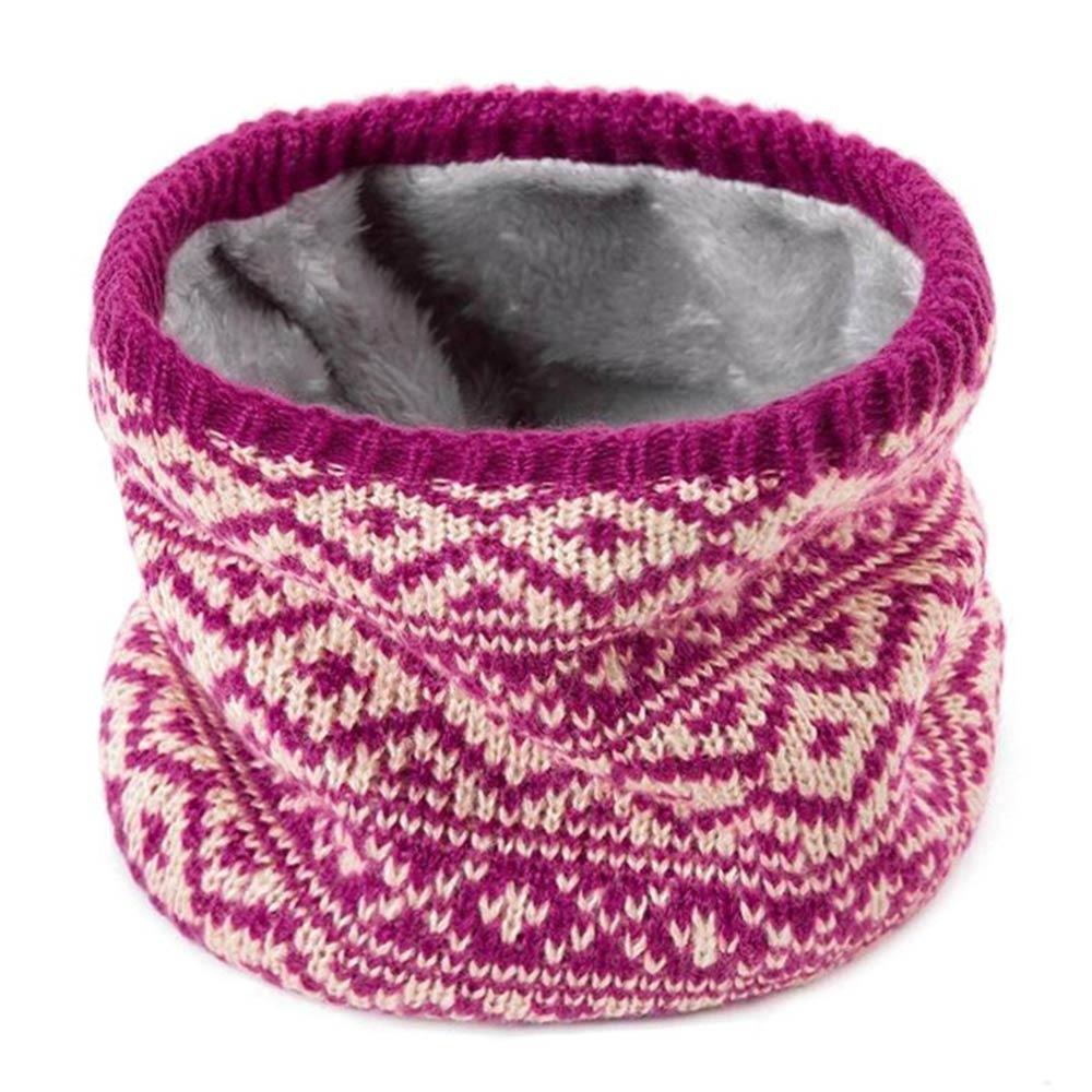 

Вязаный Зимний Теплый Шарф-манишка Шерсть Мех Маска для Лица Модный Защищающий от Холода Воротник Катание на Коньках Бег розы красного