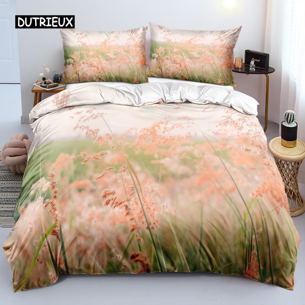 Classic Duvet Cover Sets Flower Blue Gold King,Queen,Full,Twin Double Quilt Covers Pillowcases Bed Linens Bedding Set 260x220cm