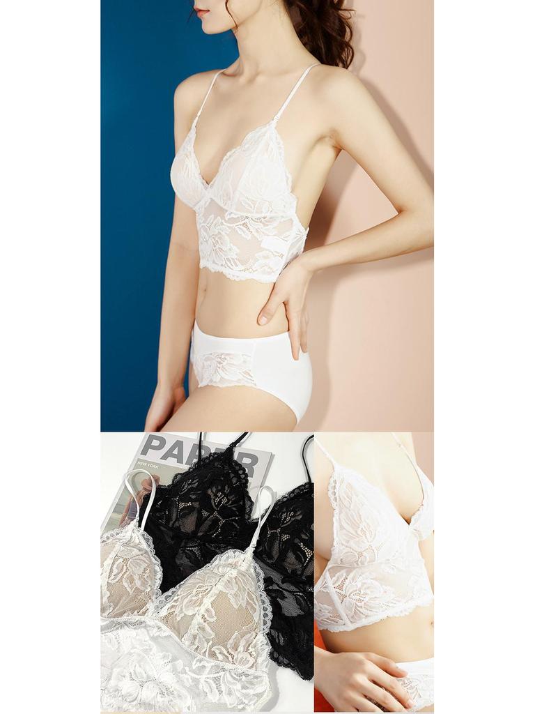 Damen rückenfreies Triangel-Cup ultradünnes Camisole: Kabelloser unsichtbarer Neckholder-BH mit mehreren Trageoptionen.