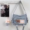 Nylon Crossbody Bags for Girls School Bags Japanese Transparent Bookbag Pocket Women Handbags Shoulder Messenger Bag Satchels