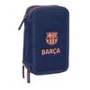 FC Barcelona Triple Filled Pencil Case 37 PCS 412526857 Navy Blue