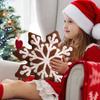 Christmas Snowflake Plush Throw Pillow, Festive Atmosphere Decoration, Party Gift