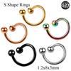 1PC G23 Titanium Nose Lip Ear Cartilage Tragus Piercing Eyebrow Horseshoe Rings Piercing Captive Bead Ring Sexy Piercing Jewelry
