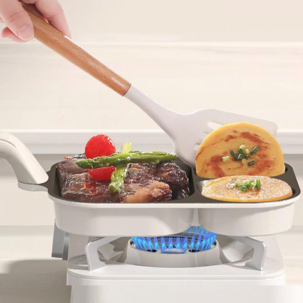 Ergonomic Handle Breakfast Frying Pan Nonstick Breakfast Skillet Universal Pancake Pan  Steak
