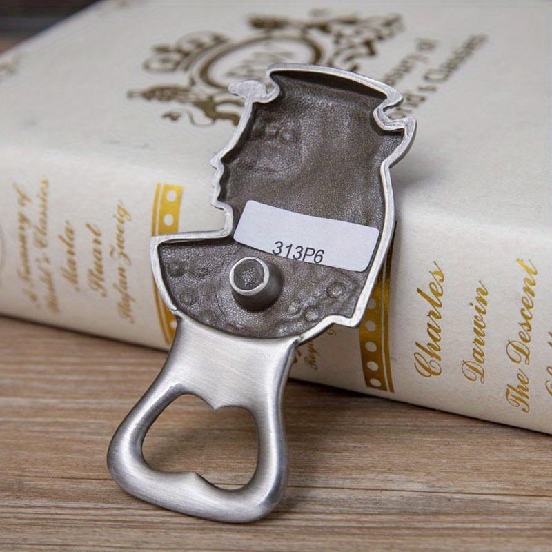 Bierflaschenöffner im ägyptischen Tutanchamun-Stil im Vintage-Stil mit magnetischem Kronkorkenfänger, kreativer Bieröffner aus Edelstahl und Metall im europäischen Stil