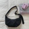 2025 Korean Suede Crescent Dumpling Shoulder Bag – Versatile, Solid Color Casual Crossbody