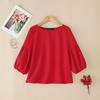 ZANZEA Women Summer Round Neck Loose 3/4 Sleeve Plain Blouse