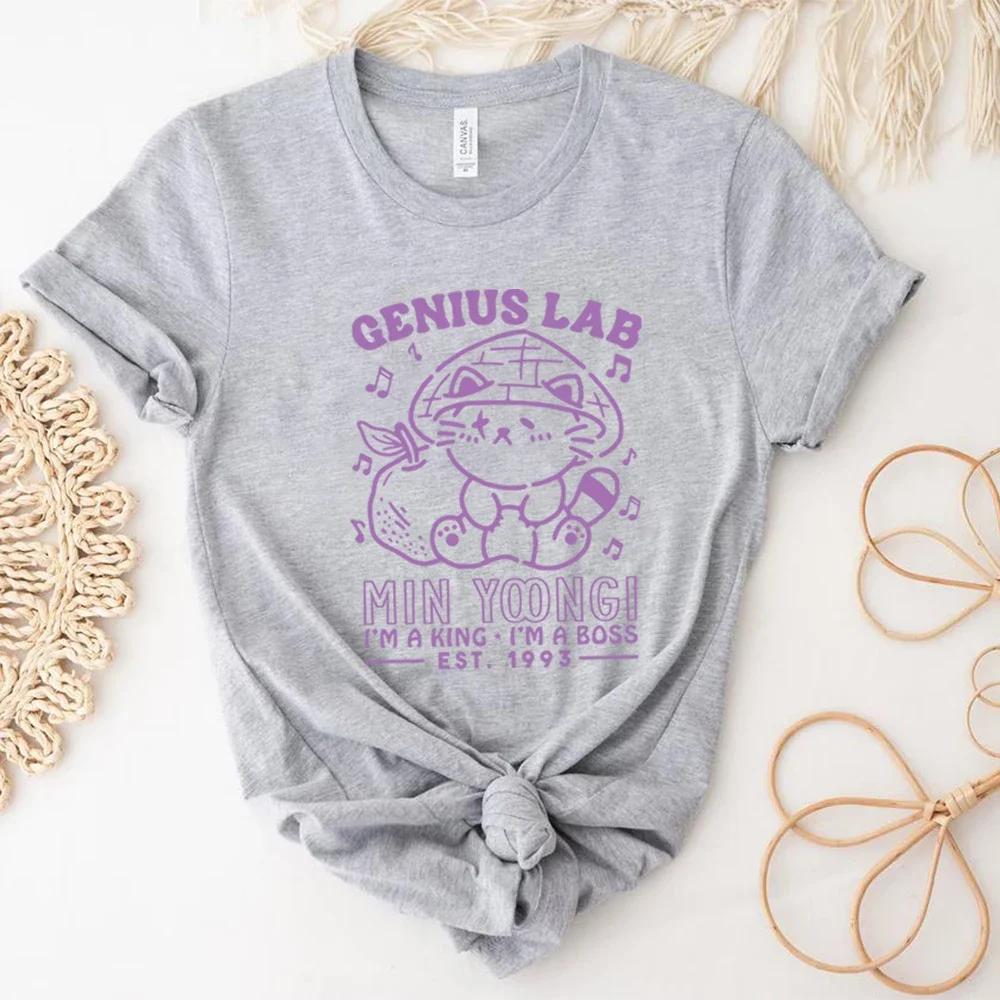 

ZX Tee Cute Kpop T Shirt Korea Trendy Shirt Kawaii Agust D Shirts Min Yoongi Shirt Fan Gifts Women Summer Short Sleeves Casual Tops 4XL