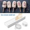 Conjunto de Moldes Antiaderentes para Picolé, Molde Fácil de Moldar e Decorar DIY, Assadeira Reutilizável Sem Silicone, Utensílios de Cozinha, para Utensílios de Cake Pops Caseiros