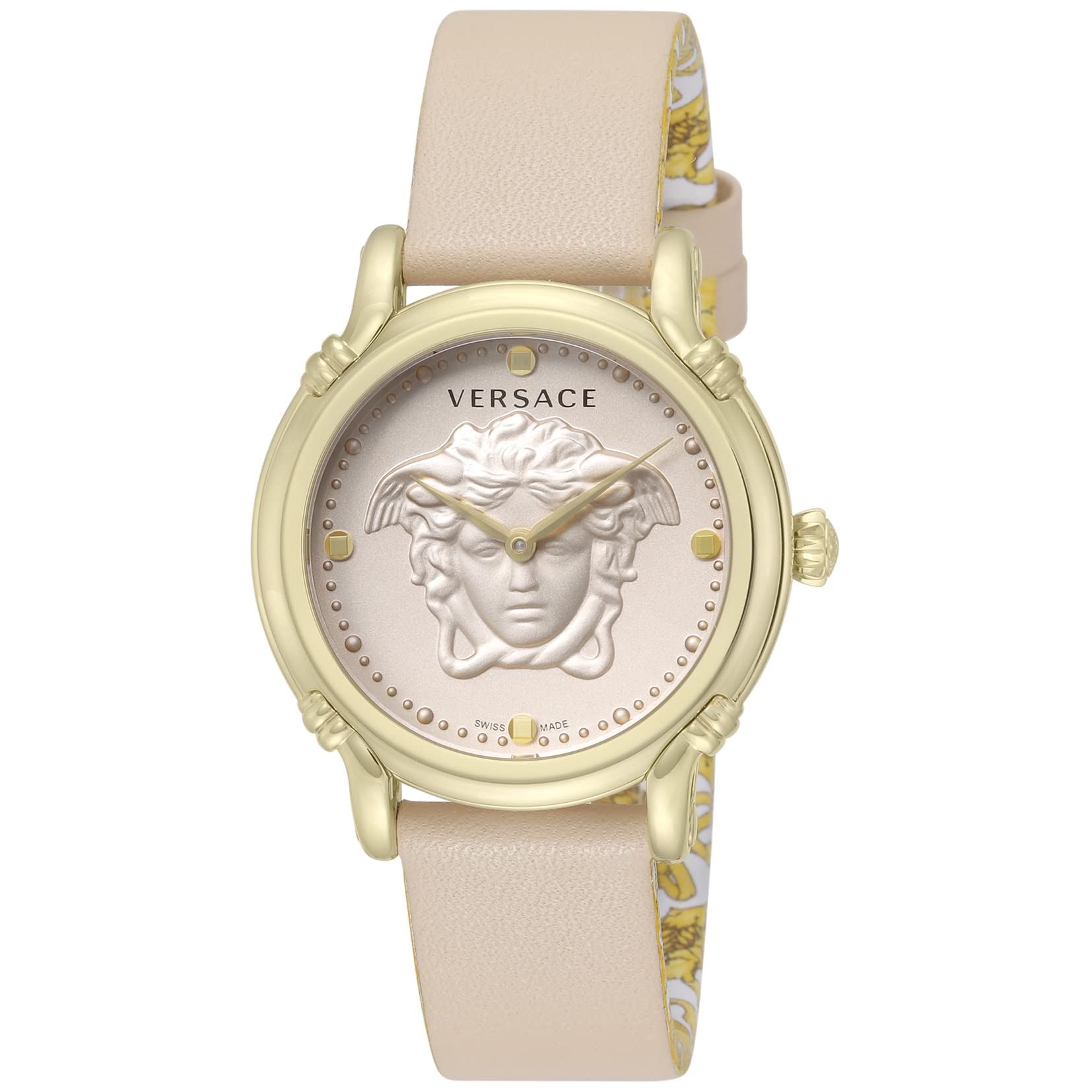 

Watch SAFETYPIN Ivory Dial Stainless Steel Sapphire Glass Quartz 34MM Swiss Watch VEPN00120 [Versace] Women s [Item] слонова кістка
