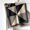 imitation cashmere scarf retro style plaid texture contrasting color double-sided personalized high-grade warm shawl