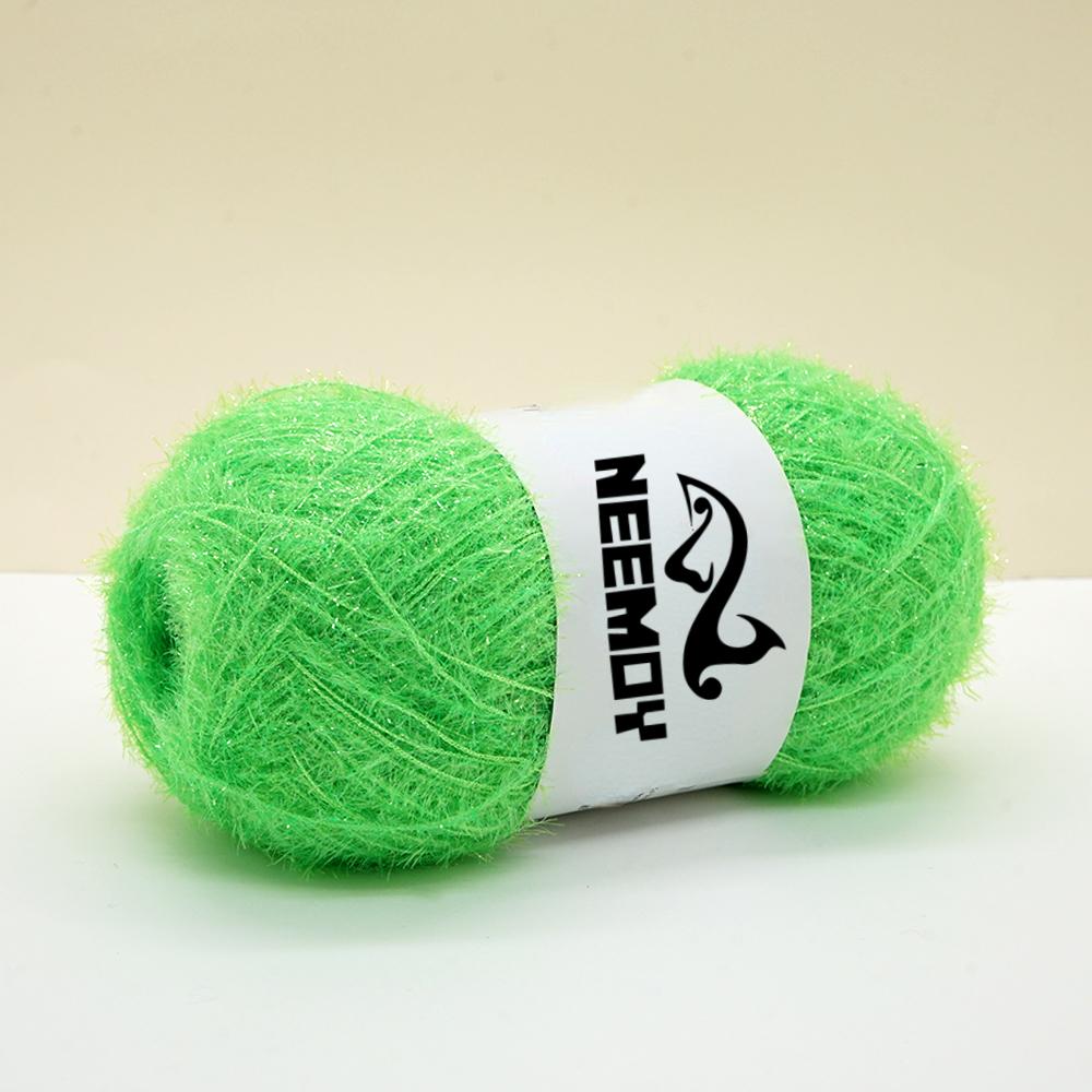 100g/200M Glass Silk Yarn for Hand Knitting Korean Dish Towel Wool Yarn and Crochet Doll Scarf Sweater Gold Silk Thread