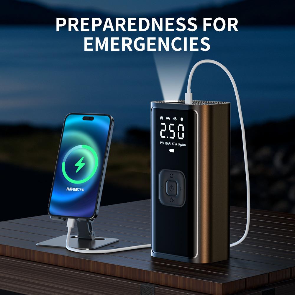 Wireless Car Air Compressor Air Pump Electric Tire Inflator Pump for Motorcycle Bicycle AUTO Tyre with Lighting Air Compressor
