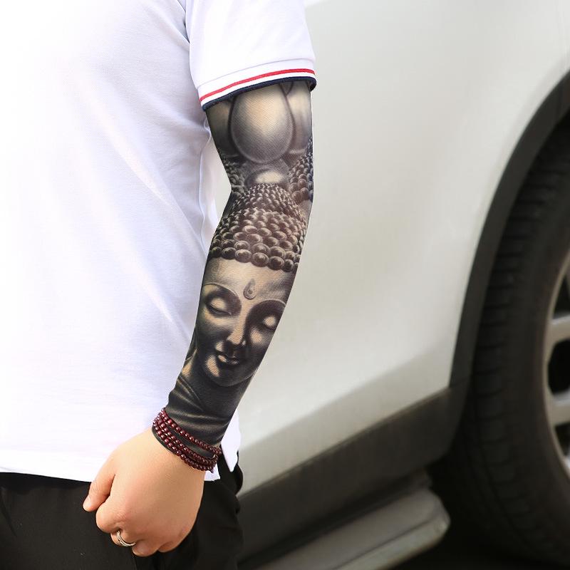 Einarmige Outdoor-Radfahren-Tattoo-Sonnenschutzärmel Sommer-Tattoo-Blumen-Armärmel Modischer Stil