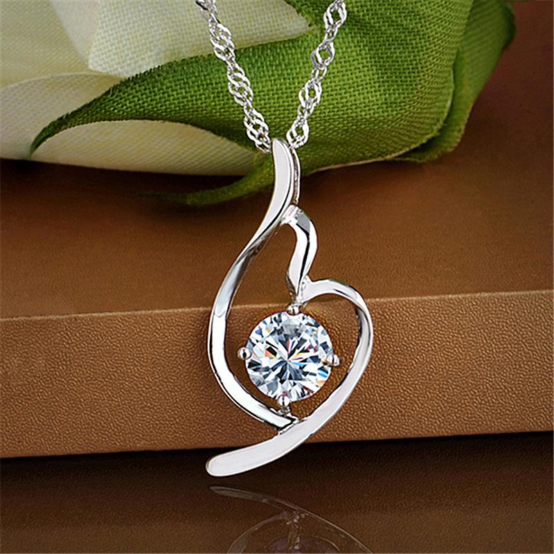 925 Silver Necklace Pendant Dolphin AAA Zircon For Women Fashion Clavicle Chain Necklaces Wedding Party Jewelry Gift